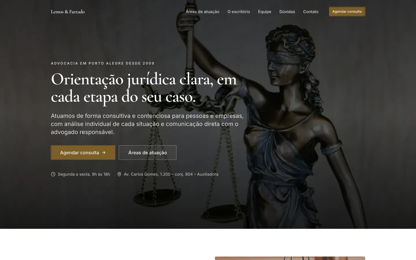Modelo de site para Escritório de advocacia