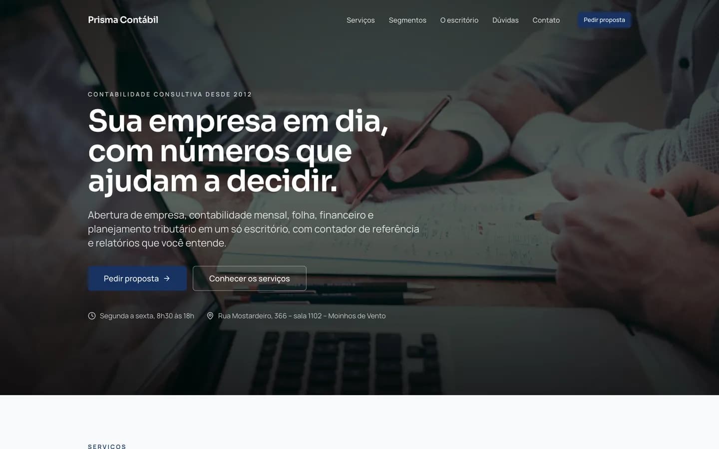 Modelo de site para Contabilidade / Consultoria